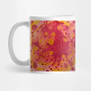 Yolk big bang splatter abstract Mug